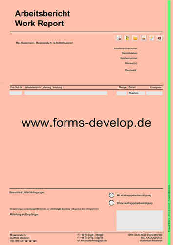 Arbeitsbericht PDF Formular A4H Standard